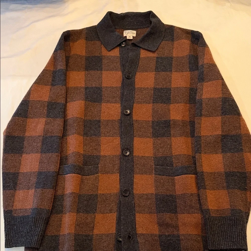 J. Crew Brown and Gray Knit Cardigan